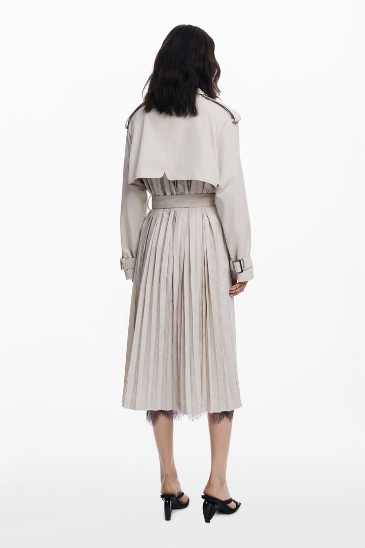 Pleated back trench coat | Desigual