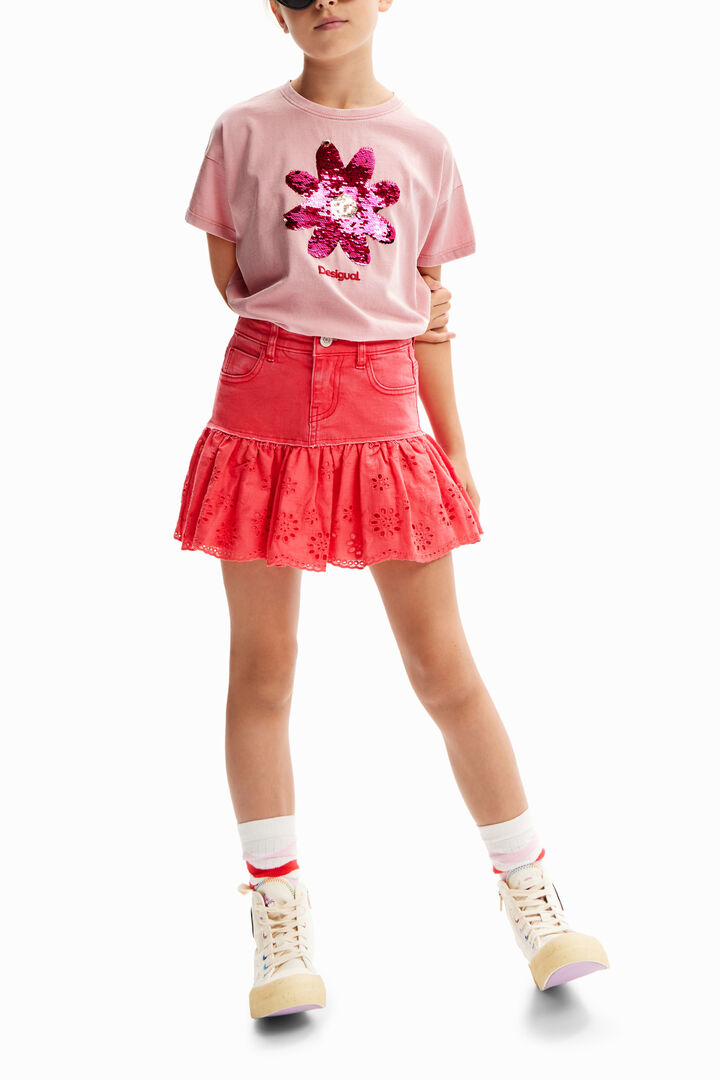 Sequin flower T-shirt | Desigual