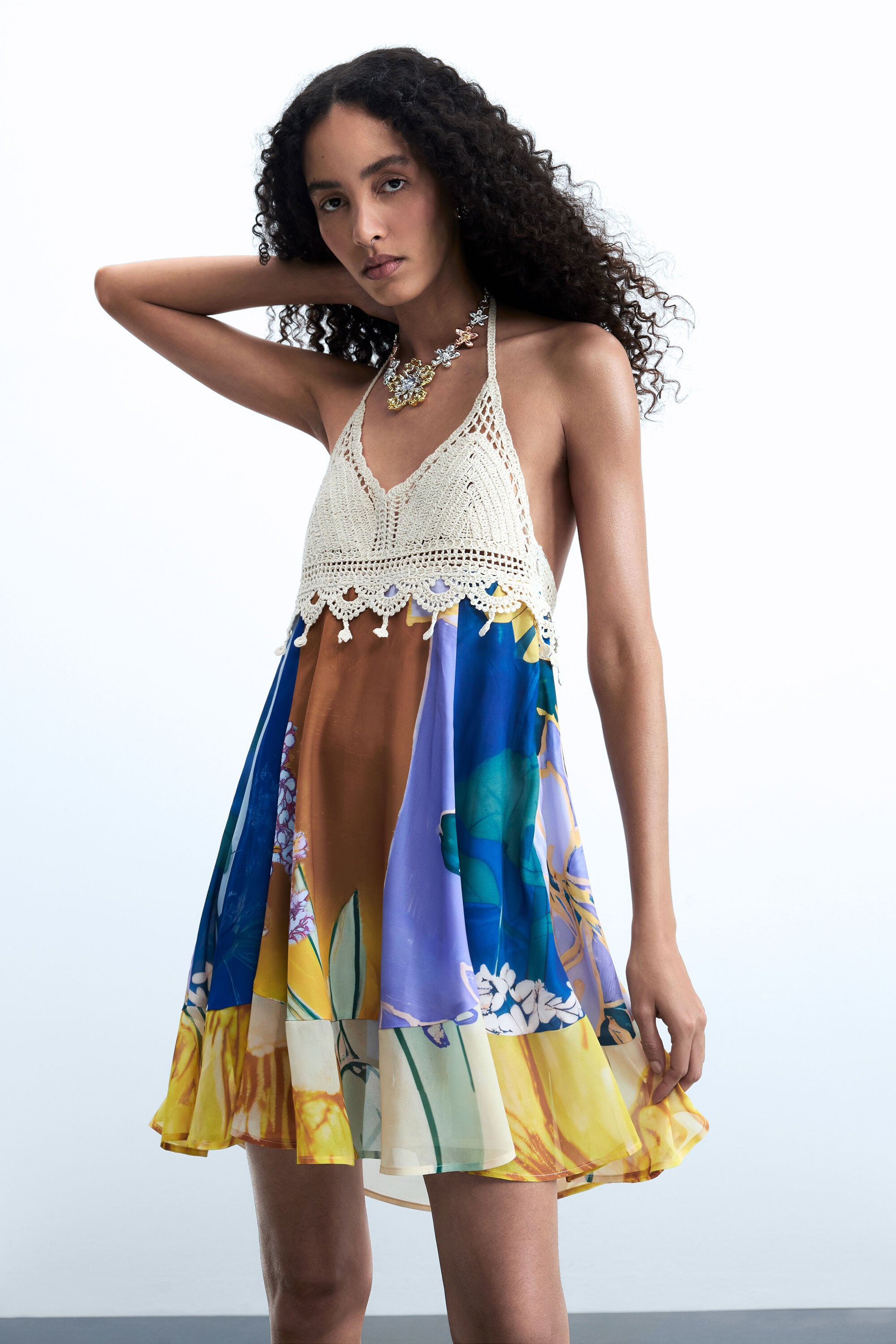 Desigual, Mouwloze bedrukte jurk, M