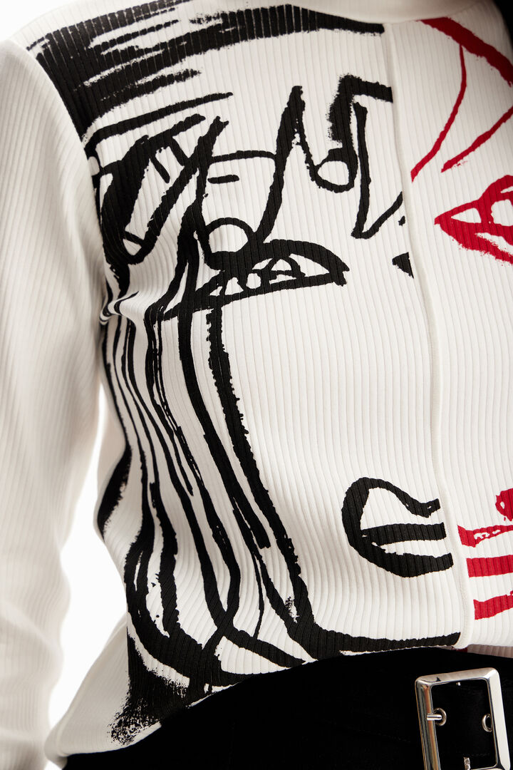 Ribbed face T-shirt | Desigual