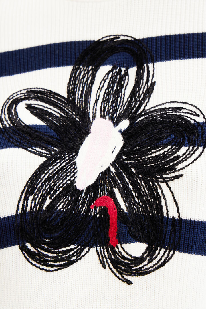 Striped flower pullover | Desigual