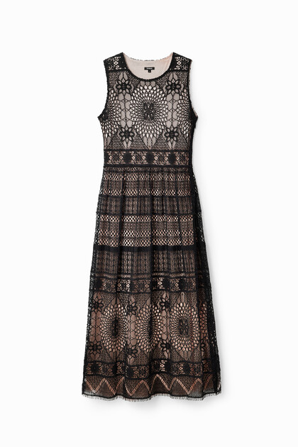 M. Christian Lacroix lace midi dress
