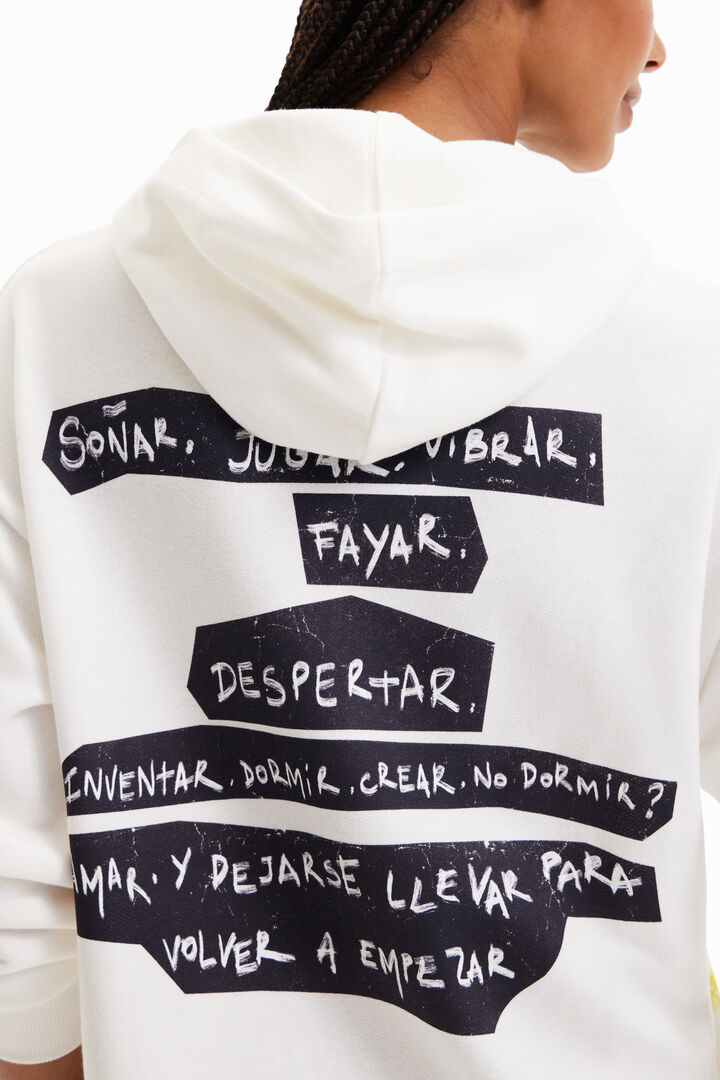 Short feline sweatshirt dress | Desigual