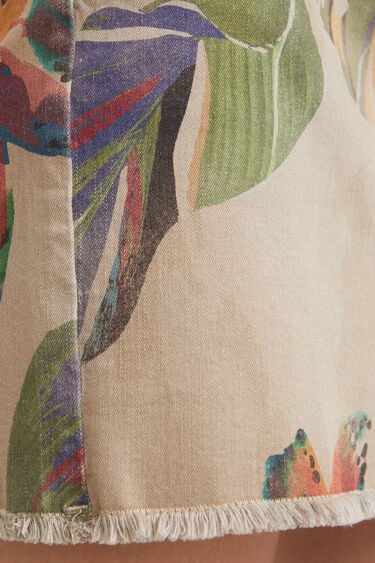 Minifaldilla de camuflatge floral | Desigual