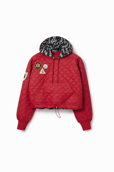 Padded hoodie with patches | Desigual