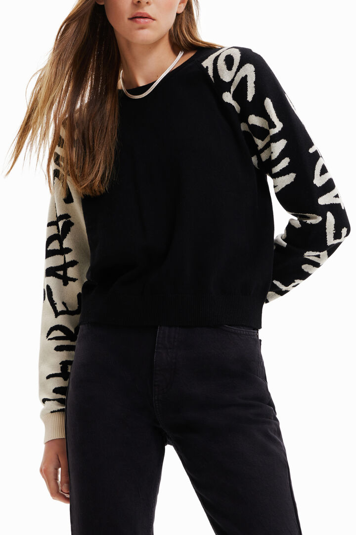 Manifesto sleeves jumper | Desigual