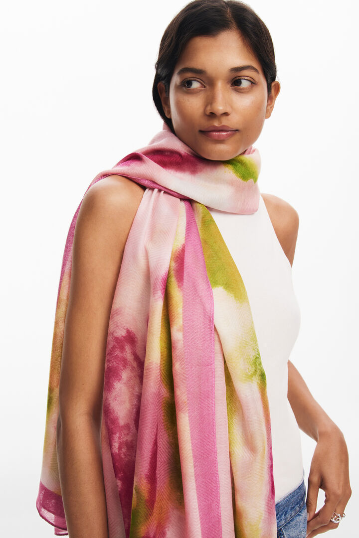 Foulard rectangular acuarela | Desigual