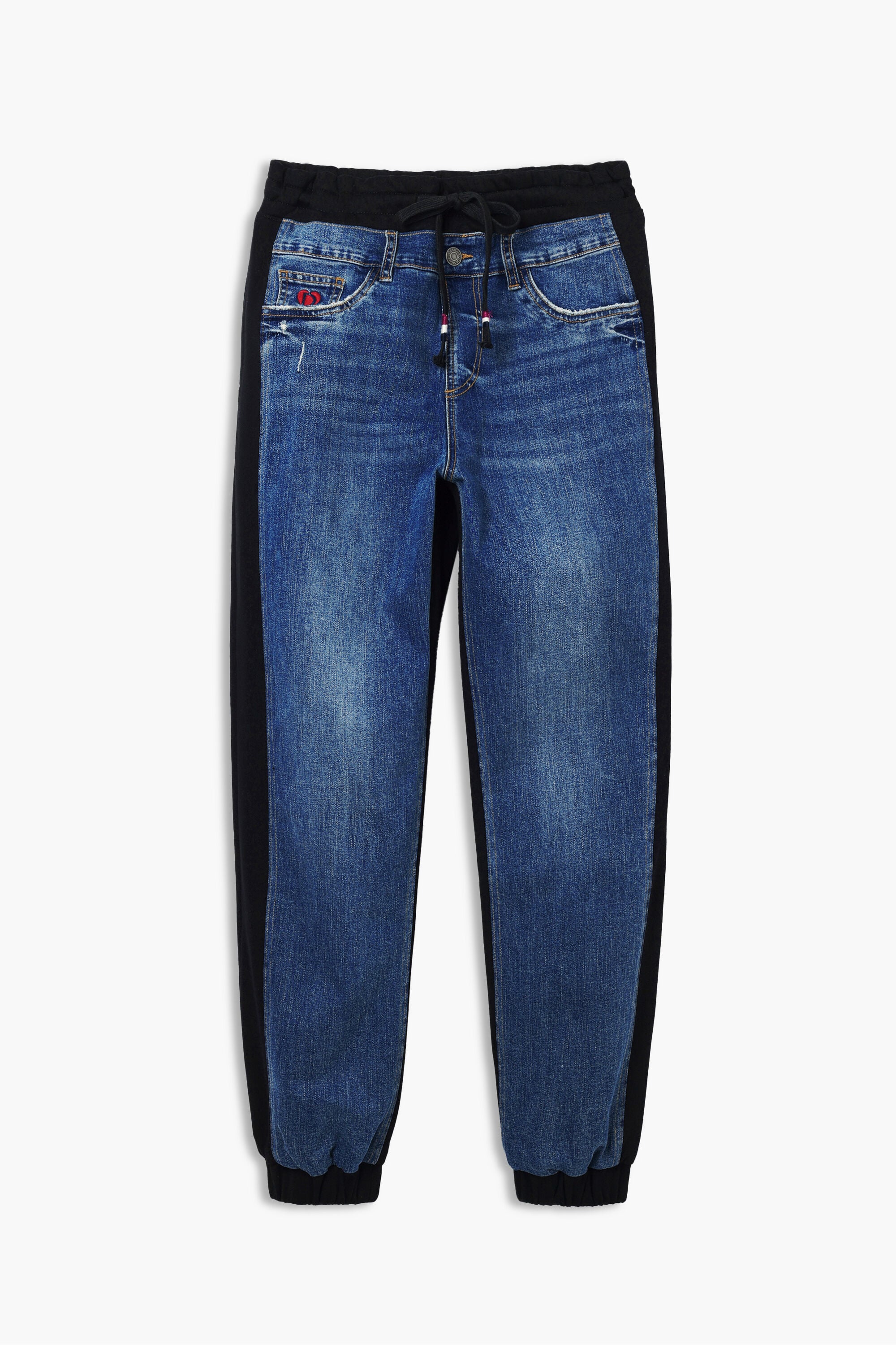 Contrast jogger jeans - BLACK - S