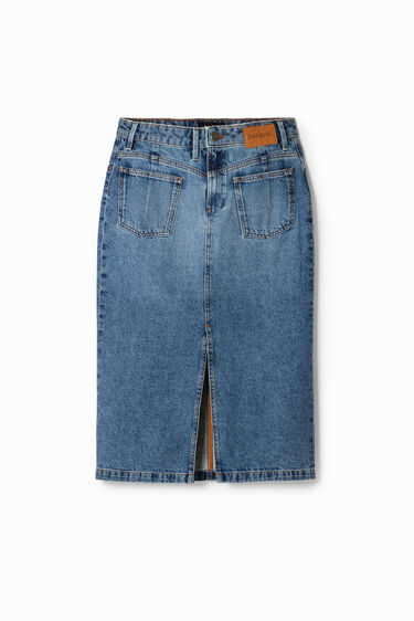 Faldilla midi Circular Denim | Desigual