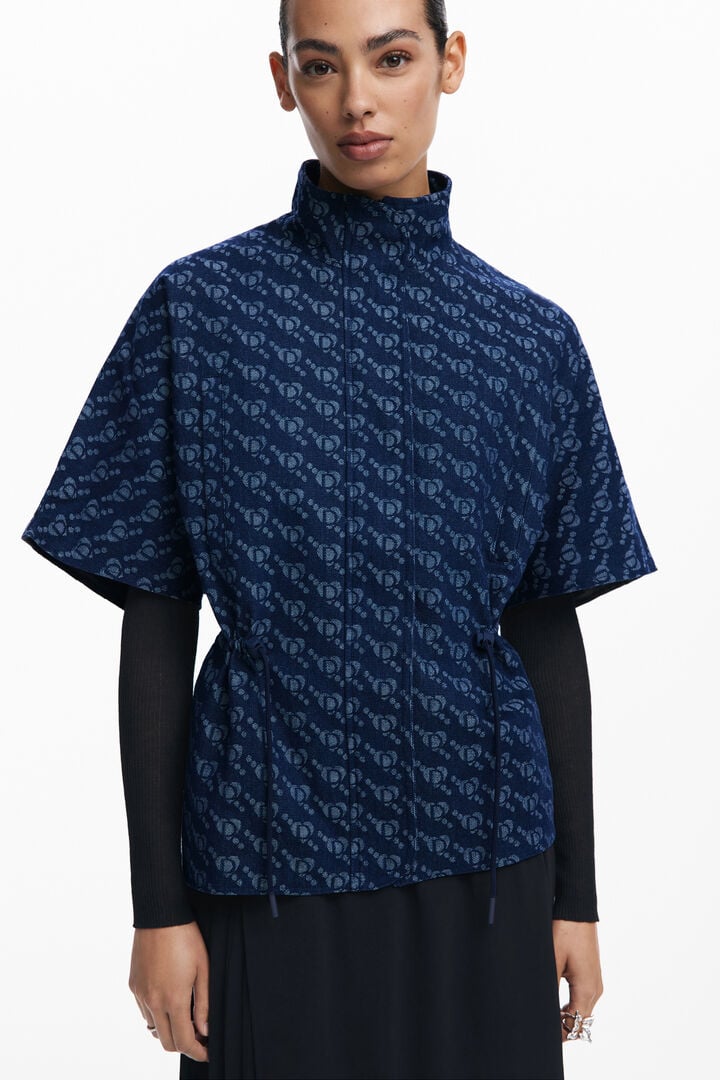 Geometric pattern poncho | Desigual
