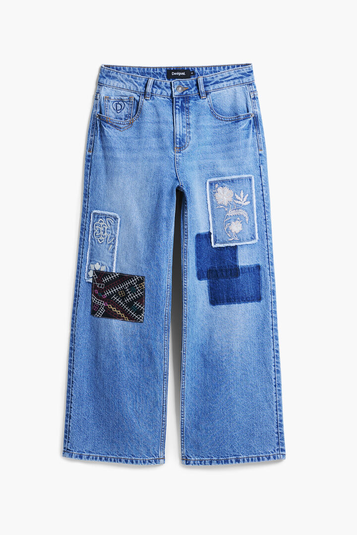 Vaquero cropped parches | Desigual
