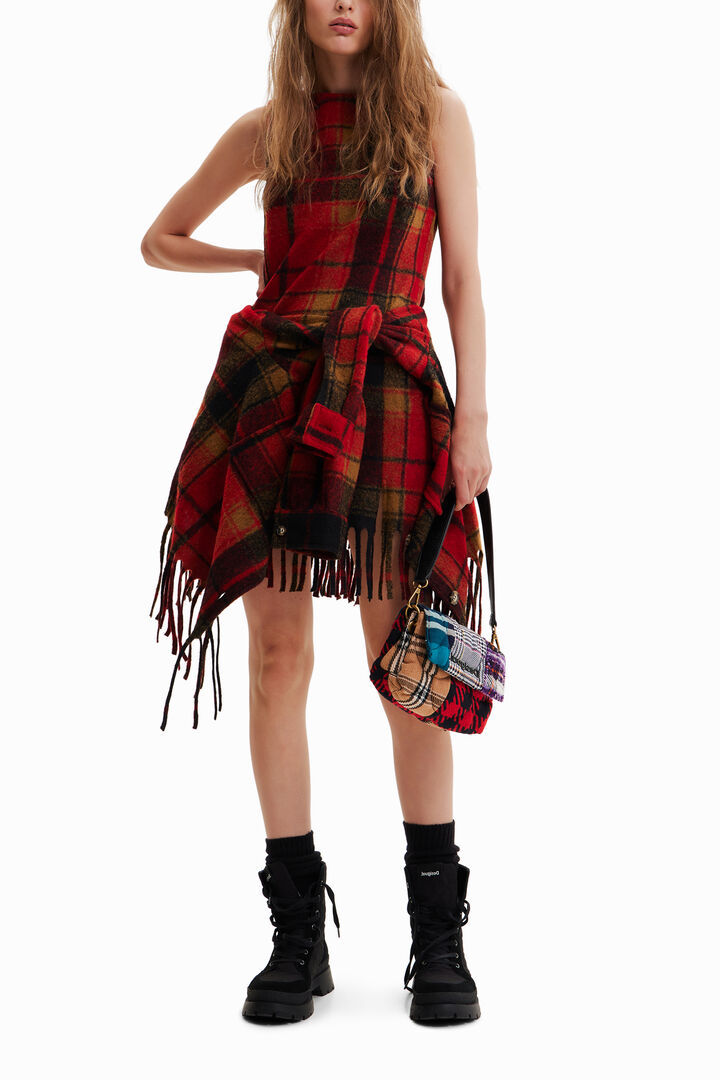 Short slim tartan dress | Desigual