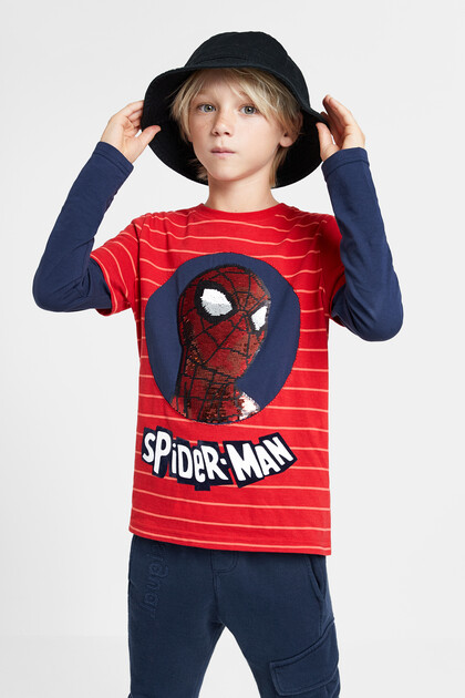 Spider-man T-shirt reversible sequins