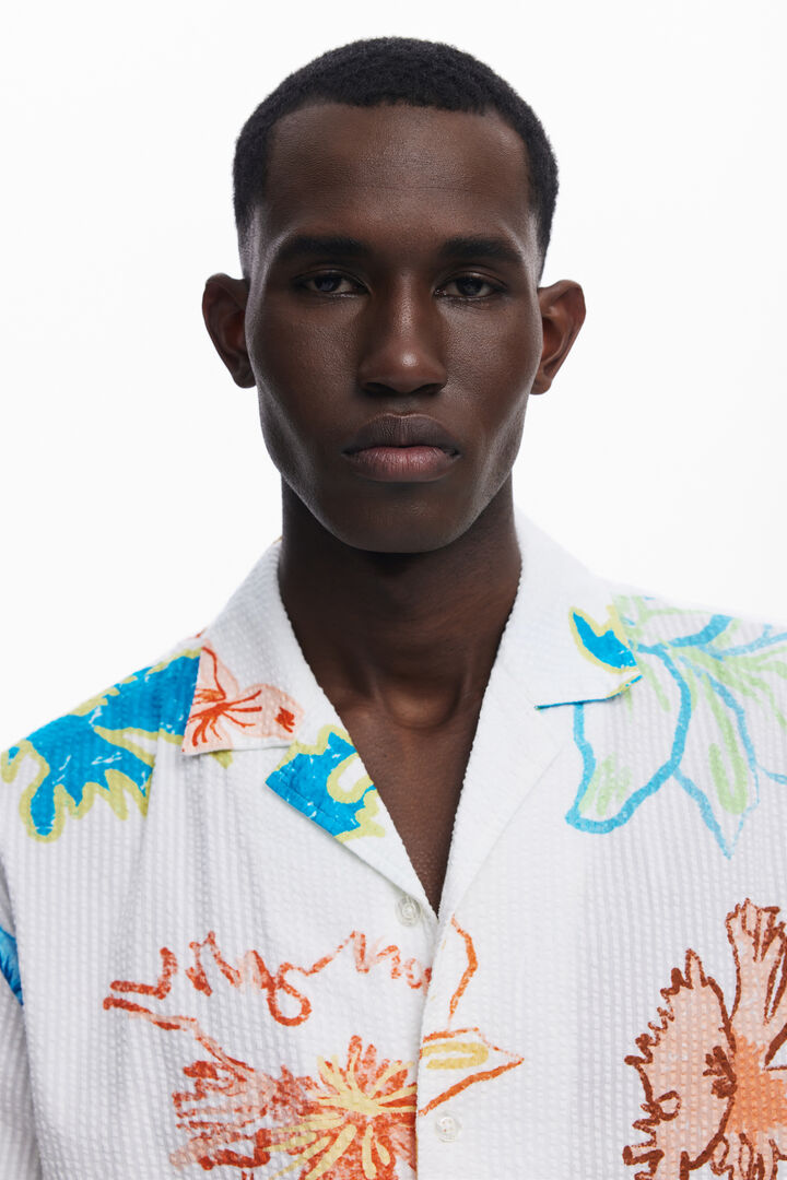 Camisa manga corta hojas | Desigual