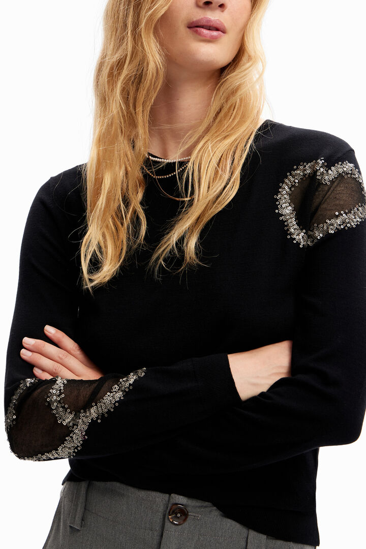 Jersey fino slim corazones | Desigual