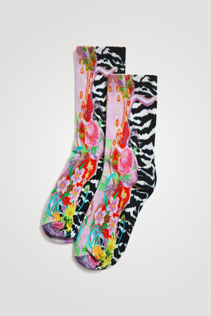 Cotton floral socks | Desigual