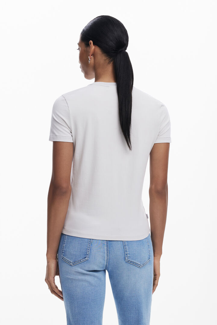Effen T-shirt met tekst | Desigual