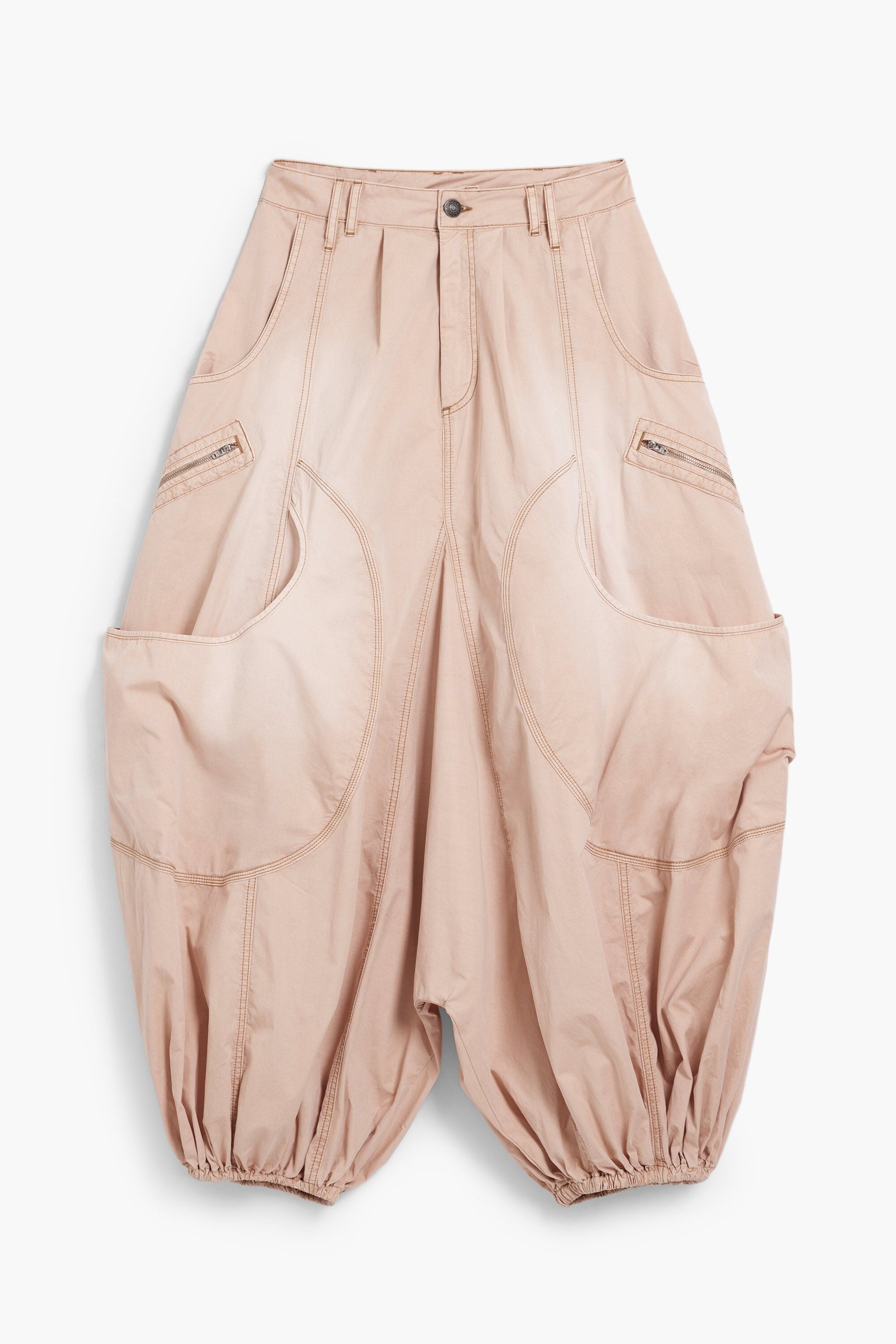 Desigual Donna Rosso Pantaloni Cargo Fluidi, Cotone, 34
