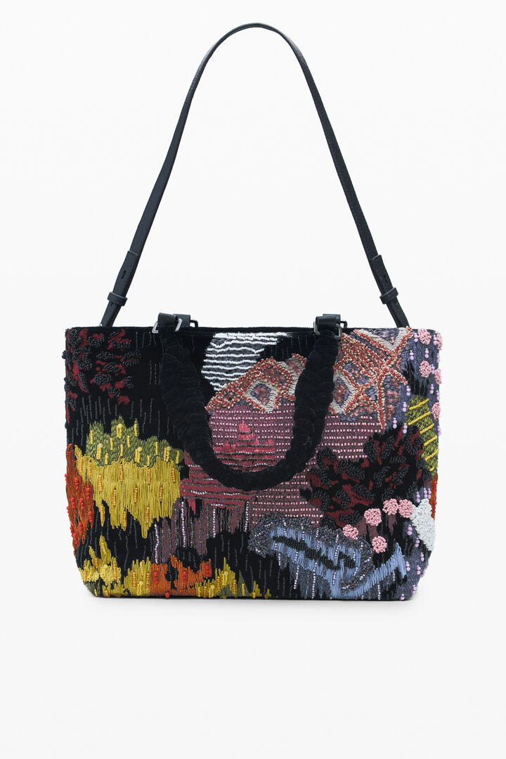 Medium beaded shoulder bag | Desigual
