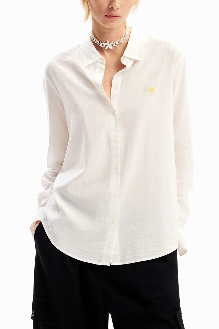 Textured striped shirt | Desigual