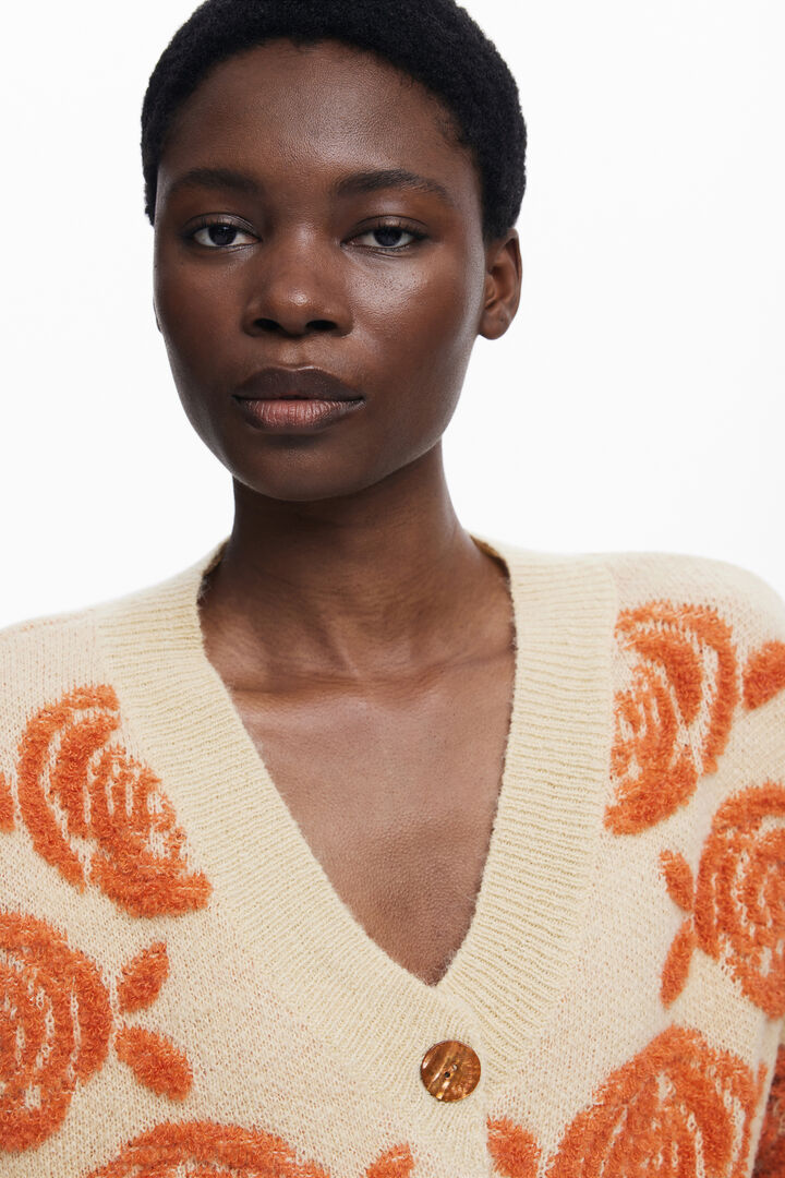 Pink button sweater | Desigual