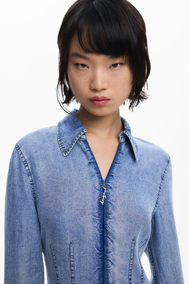 Robe en denim à manches longues | Desigual