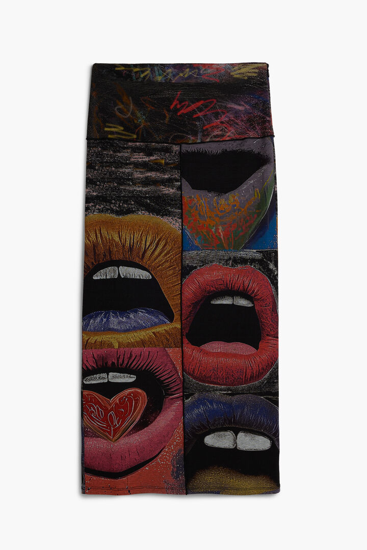 SAIA ESTAMPADA BOCAS