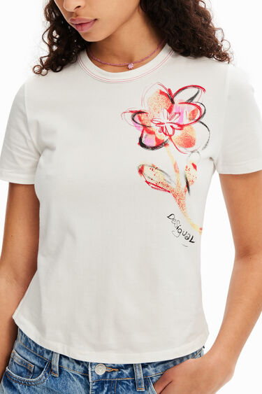 Camiseta manga corta flor | Desigual