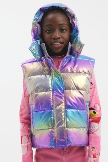 Iridescent padded gilet | Desigual