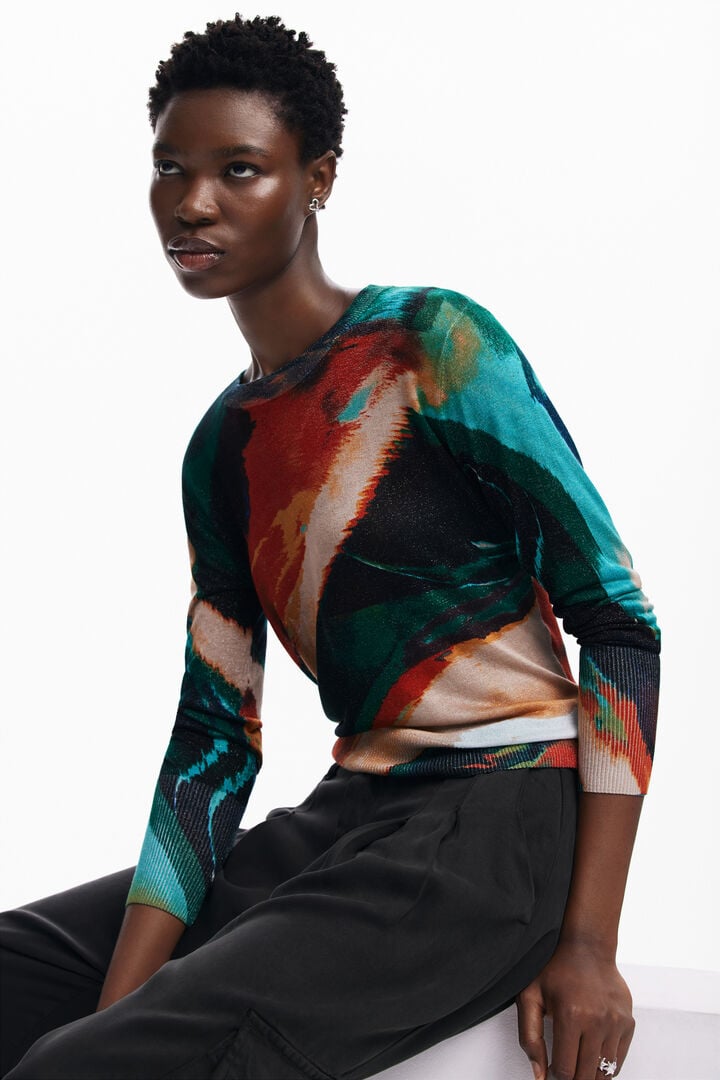 Jersey punto fino arty difuminado | Desigual
