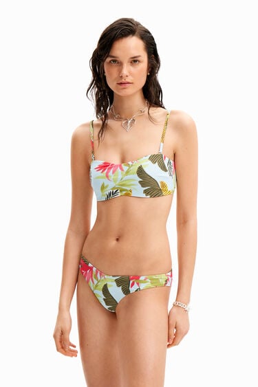 Bikini bandeau w tropikalny deseń | Desigual