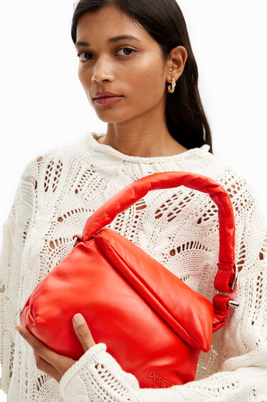 Midsize leather bag | Desigual