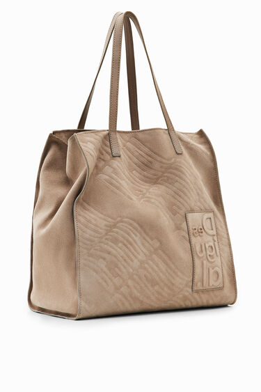 Grote leren tas met logo | Desigual