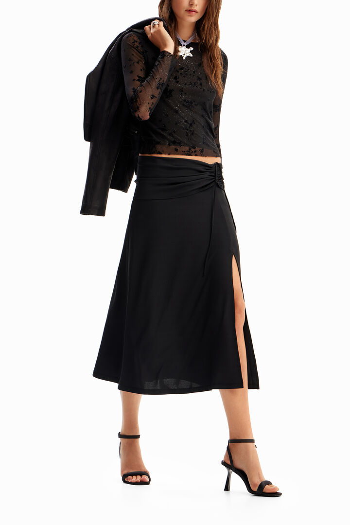 Camiseta slim tul brillo | Desigual