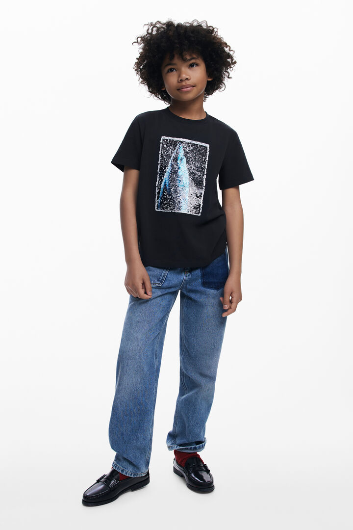 T-shirt à manches courtes avec paillettes Botter | Desigual