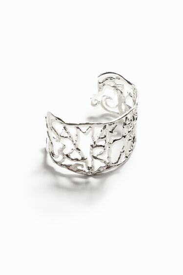 Bracelete larga mensagem banho ouro Zalio | Desigual