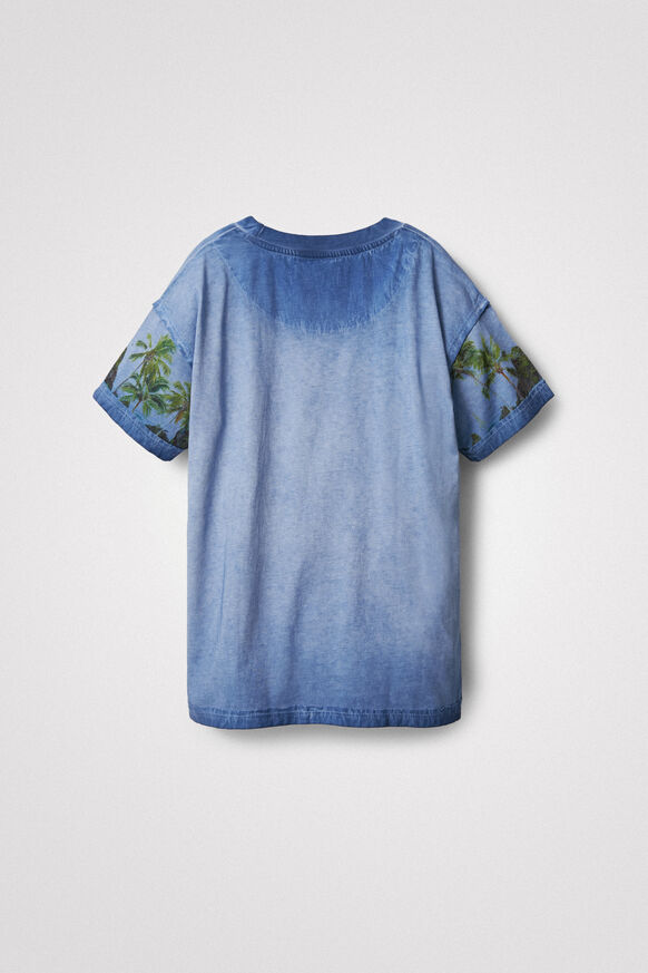 T-shirt met tropisch strand | Desigual