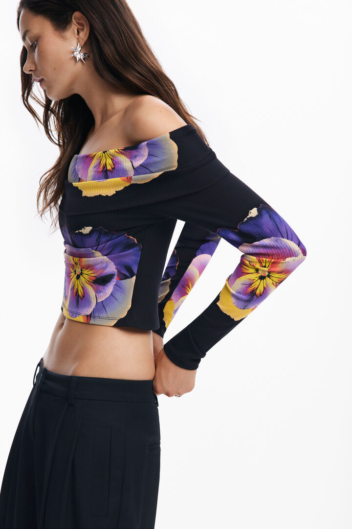 Camiseta estampado flores M. Christian Lacroix | Desigual
