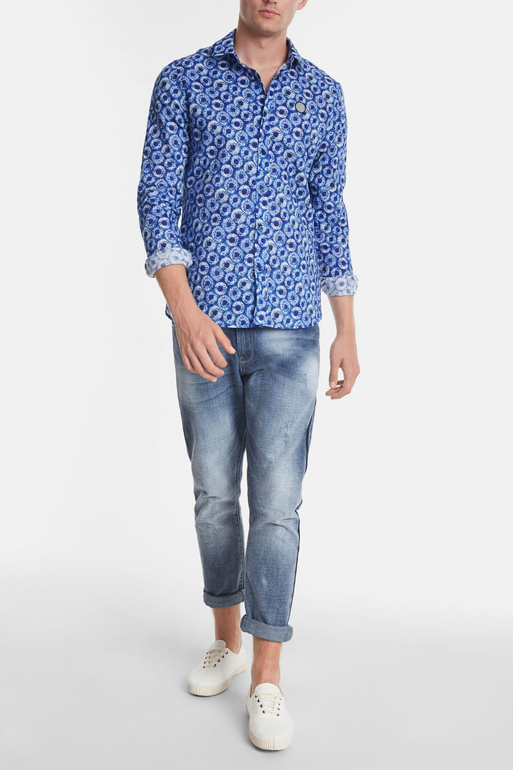 Relaxtes Hemd mit Mikroblumen | Desigual