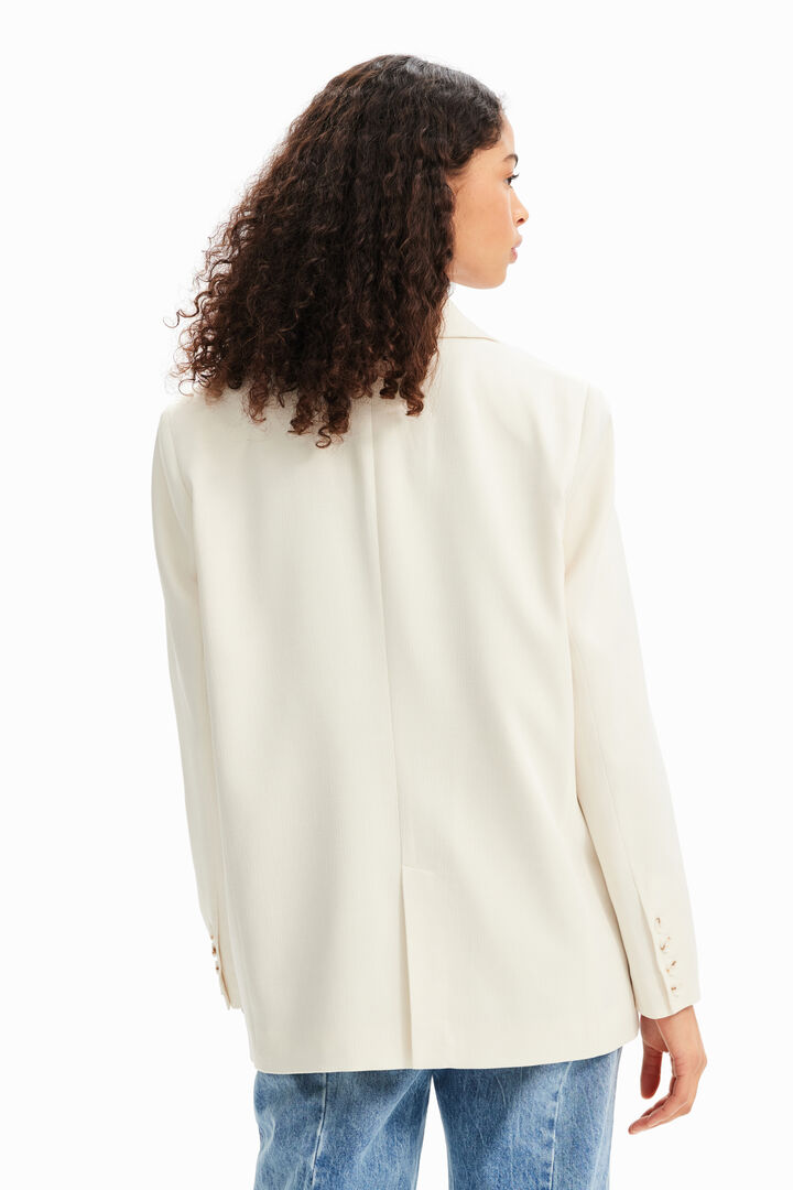Plain textured blazer | Desigual