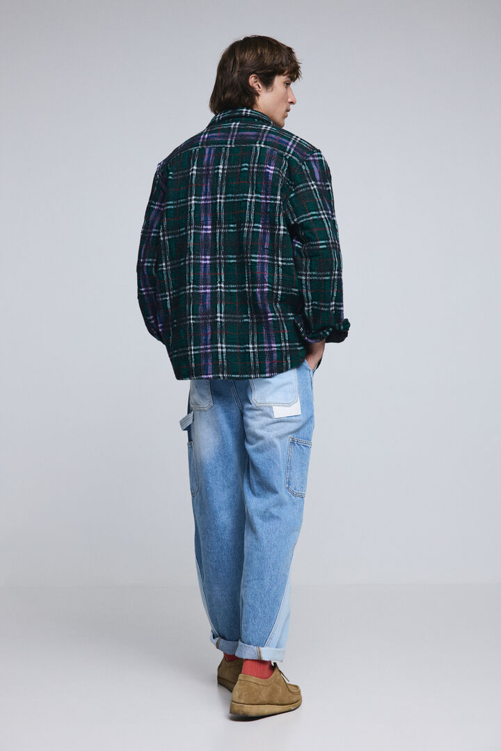 Overhemd met lange mouwen en ruitpatroon met rits | Desigual