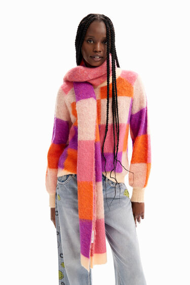 Long checkered scarf | Desigual