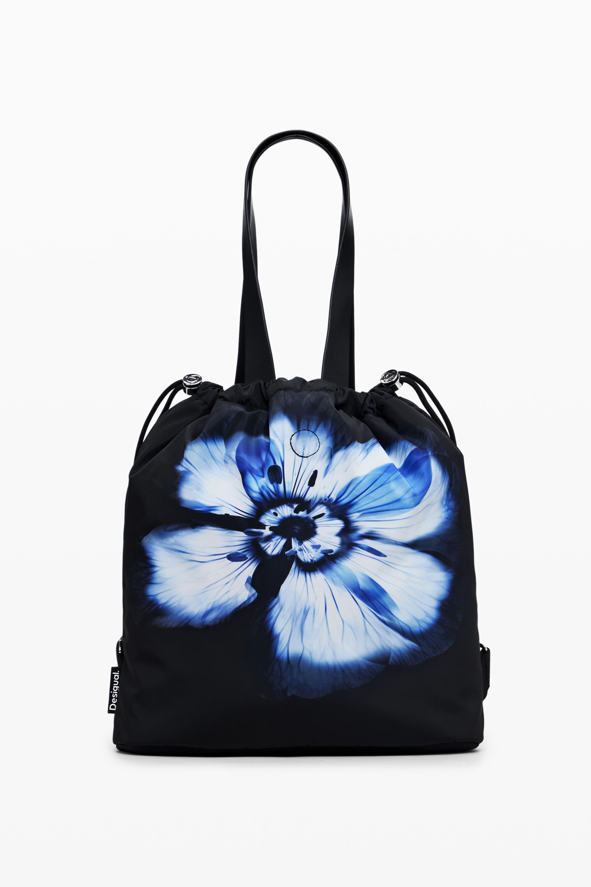Desigual, Mittlerer Rucksack Blume, Damen, Polyester, Schwarz, U