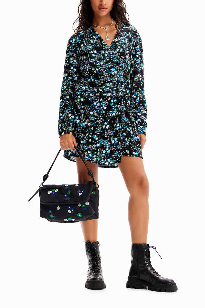 Large floral crossbody bag | Desigual