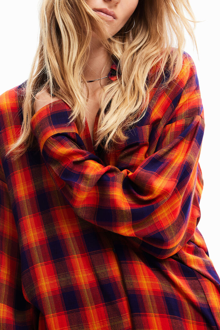 Oversize plaid shirt | Desigual