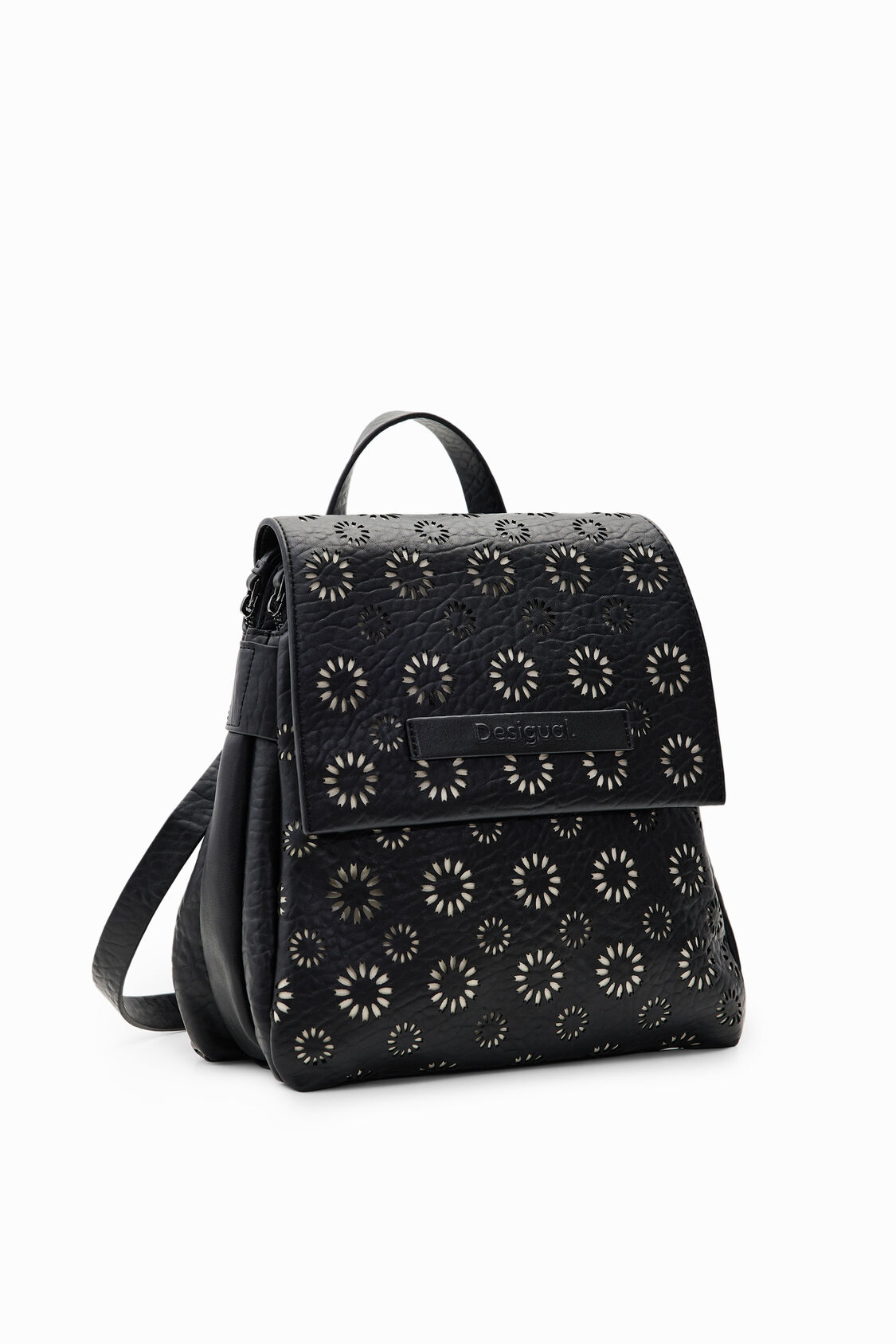 Mochila Desigual negra troquelada Onyx 23WAKP19 - Mochilas