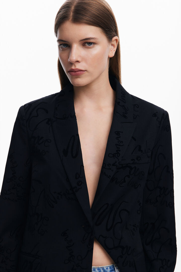 Blazer con lettering | Desigual
