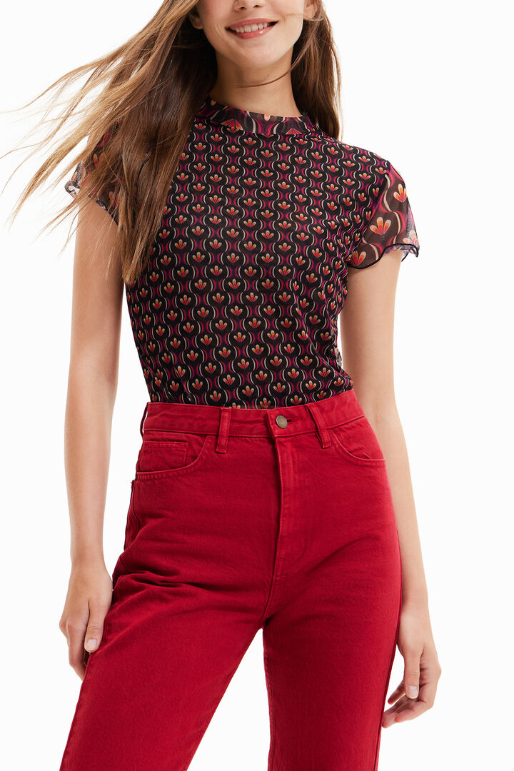 Samarreta tul estampat gràfic retro | Desigual