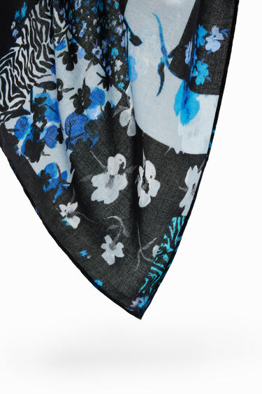 Foulard rectangulaire patchwork floral | Desigual