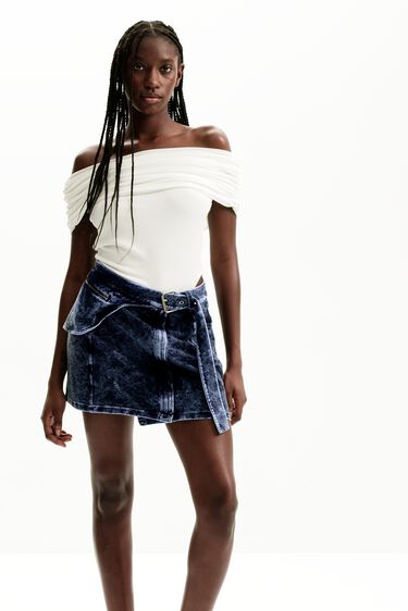 Body escote drapeado Nathy Peluso | Desigual